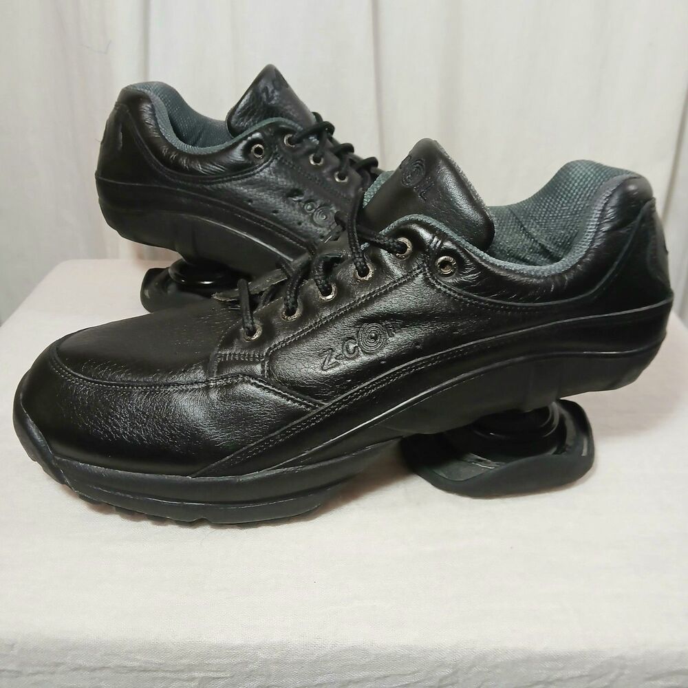 Z COIL Legend Walking Shoes Men's 12 Black Leather Casual Comfort Pain Relief